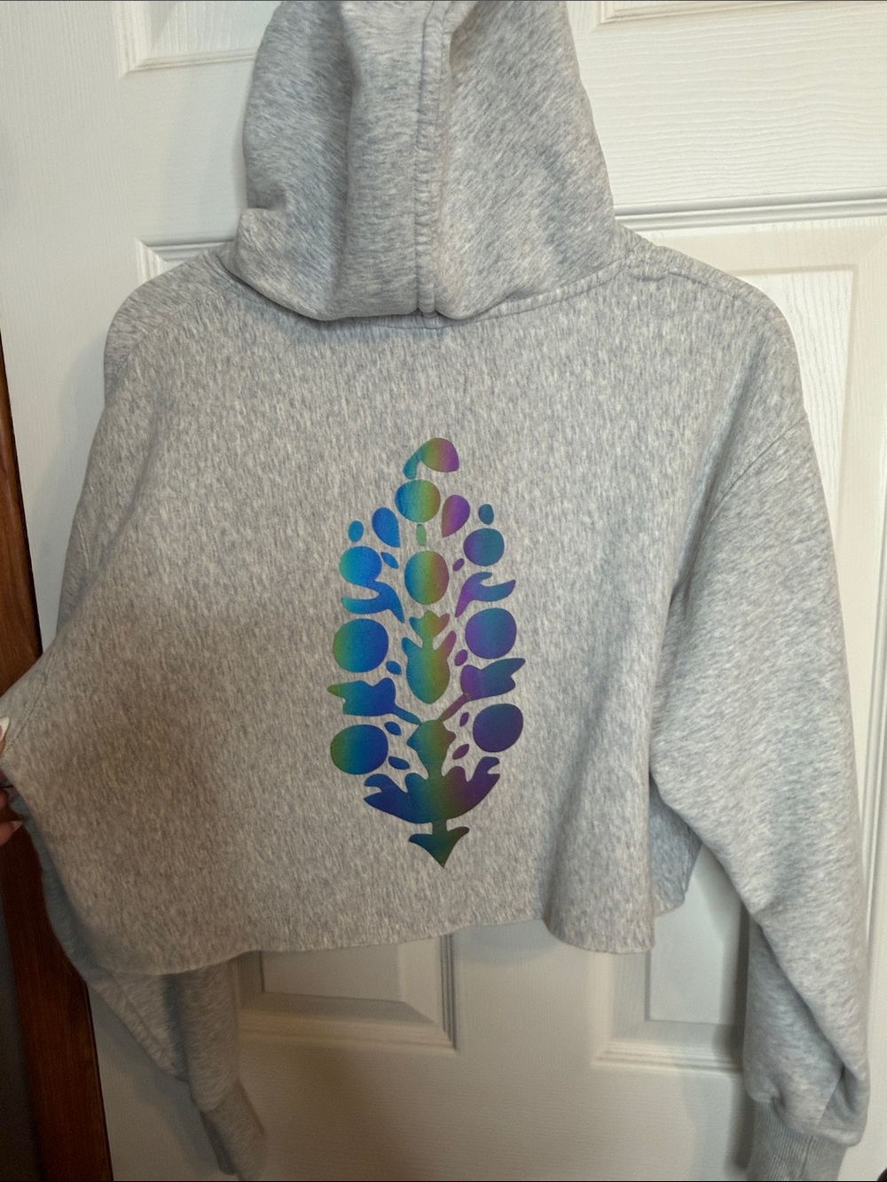 FP Movement by Free People Heather Gray Cropped Hoodie